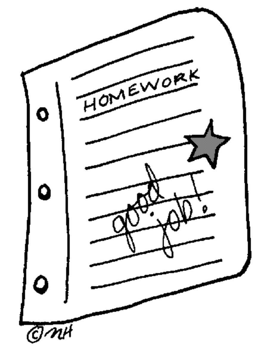 This is an image of completed homework
